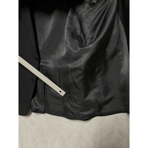 Jos A Bank Suit Men 46R Black‎ Brown Striped 2B Academia Wool 39X32 Pants Luxury - Picture 13 of 16